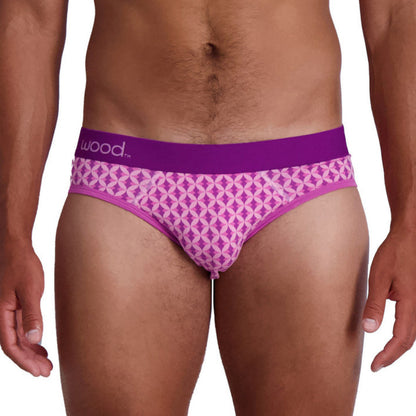 Wood - Hip Brief - Purple Interlock