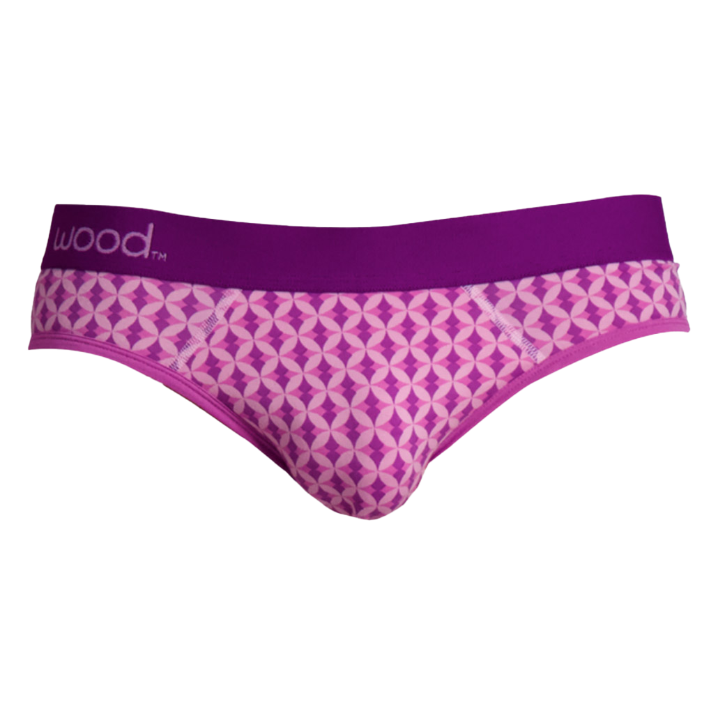 Wood - Hip Brief - Purple Interlock