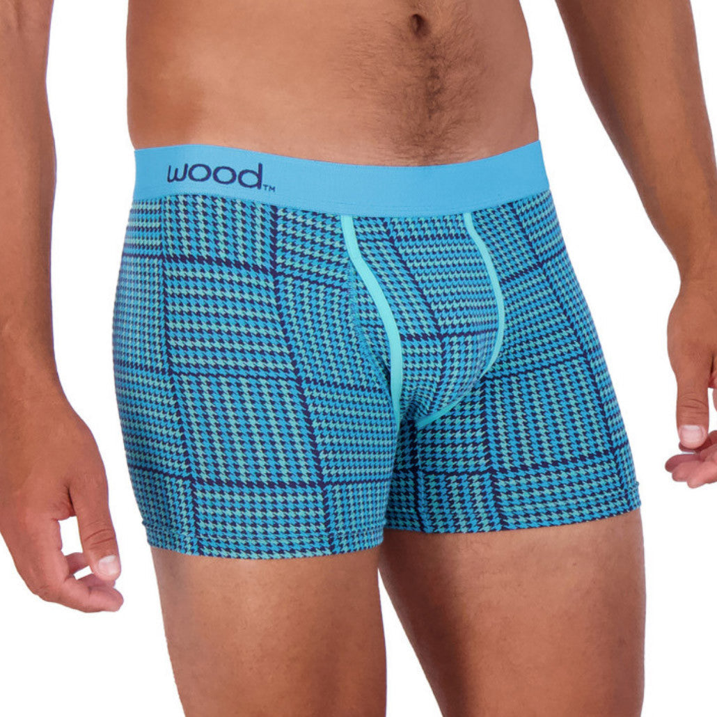 Wood - Boxer Brief W/ Fly - Blue Hound Weave