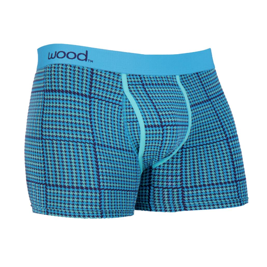 Wood - Boxer Brief W/ Fly - Blue Hound Weave