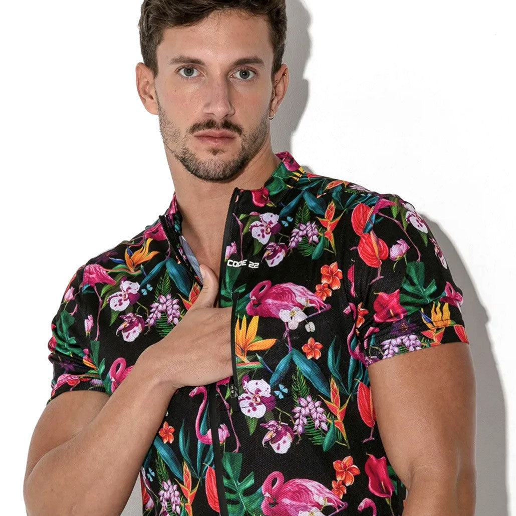 Code 22 - Vivid Jumpsuit - Flamingos