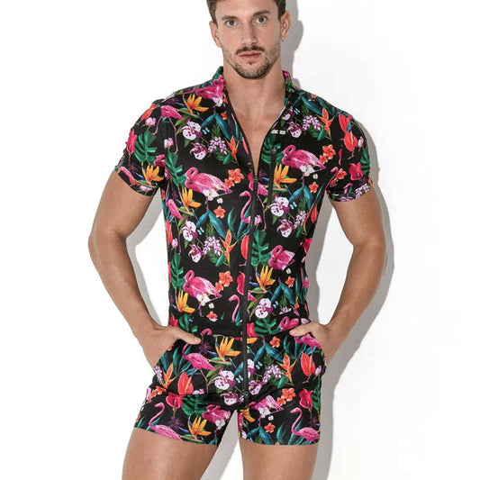 Code 22 - Vivid Jumpsuit - Flamingos