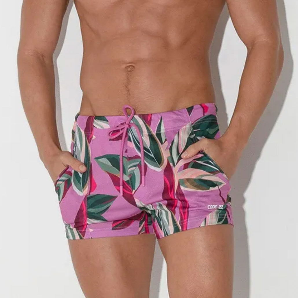 Code 22 - Vivid Micro Shorts - Pink Floral