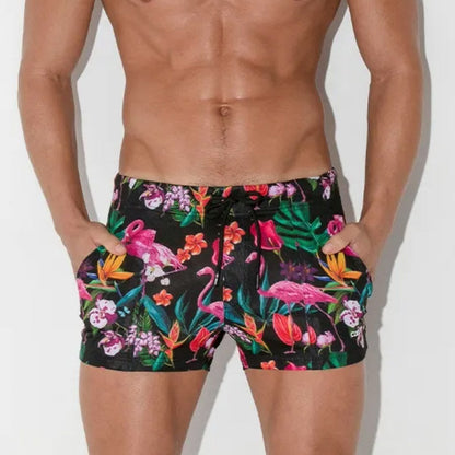 Code 22 - Vivid Micro Shorts - Flamingos