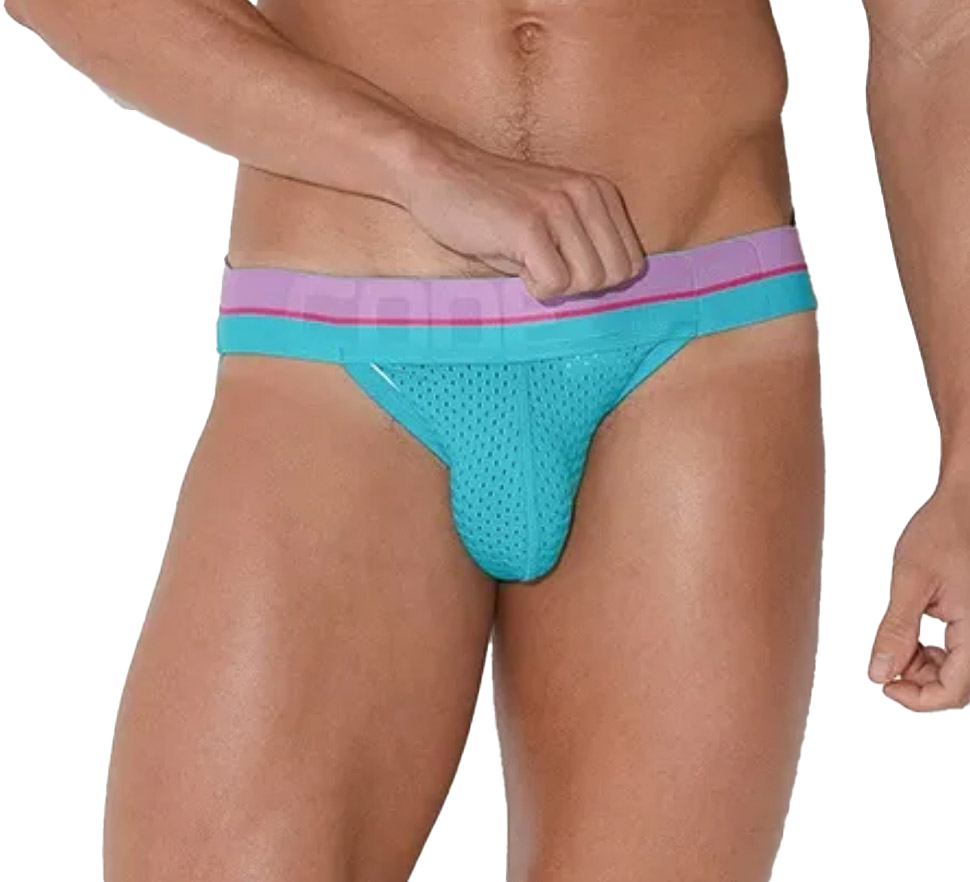 CODE 22 - Bright Mesh Jockstrap - Turquoise