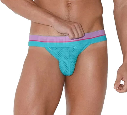 CODE 22 - Bright Mesh Jockstrap - Turquoise