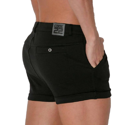CODE 22 - 5-Pocket Micro Shorts - Black