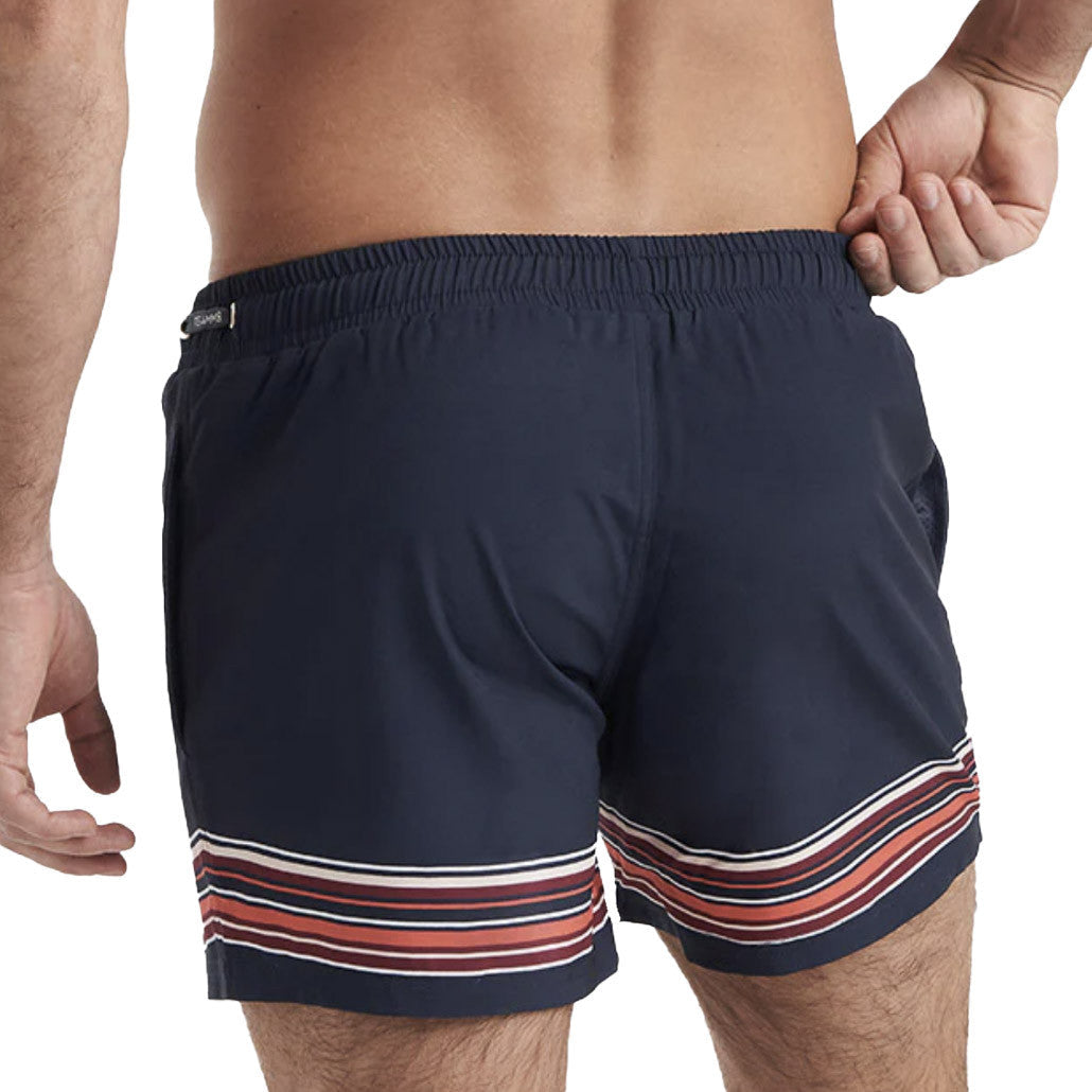 Teamm8 - Grid Swim Short - Midnight Stripe