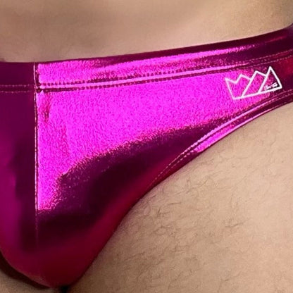 Chris Turk - Metallic Swim Brief - Pink