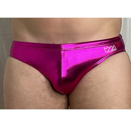 Chris Turk - Metallic Swim Brief - Pink