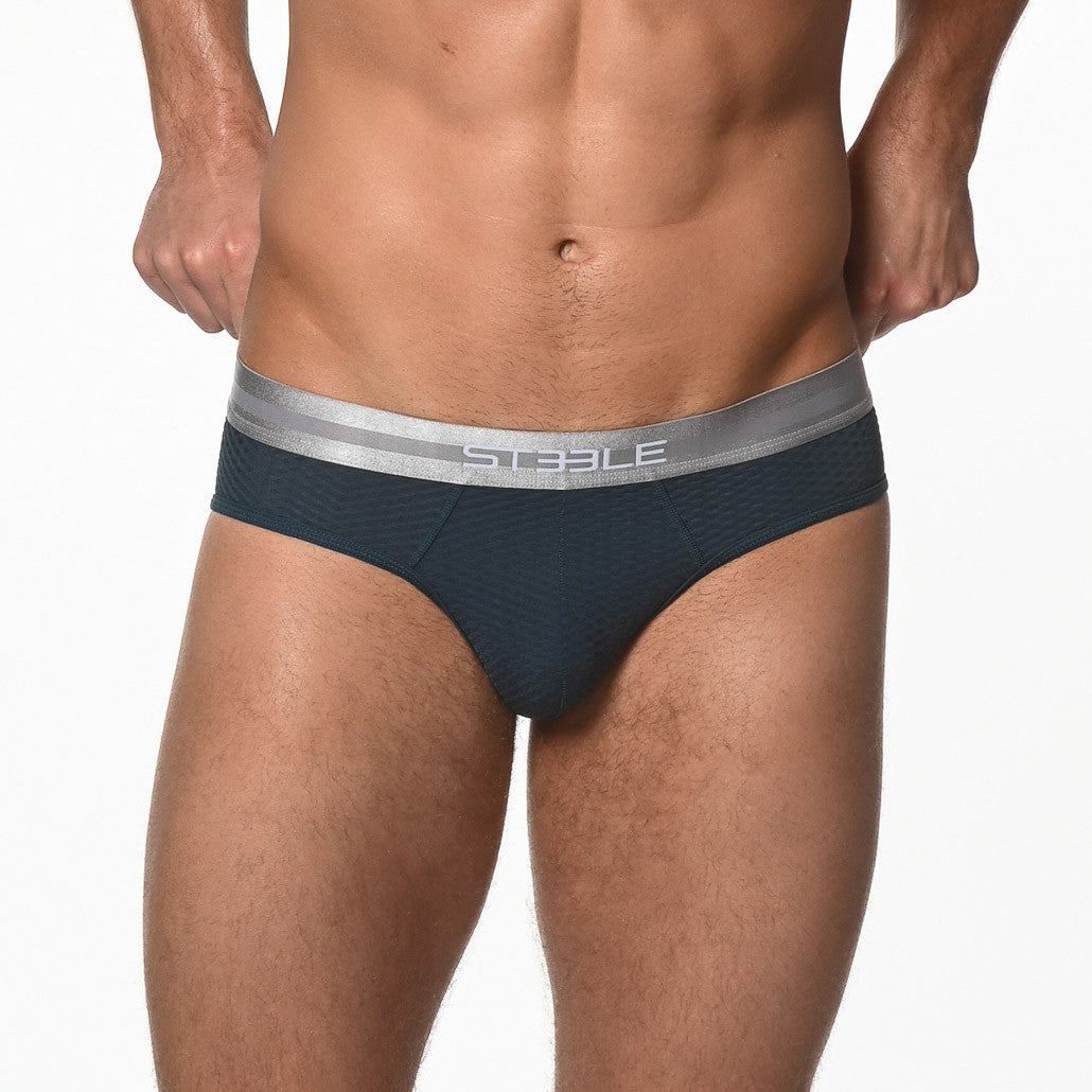 St33le - Diamond Mesh Briefs - Petrol