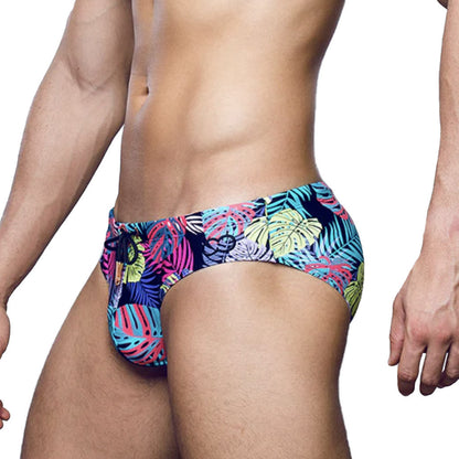 2eros - V10 Print Swim Brief - Monstera Black