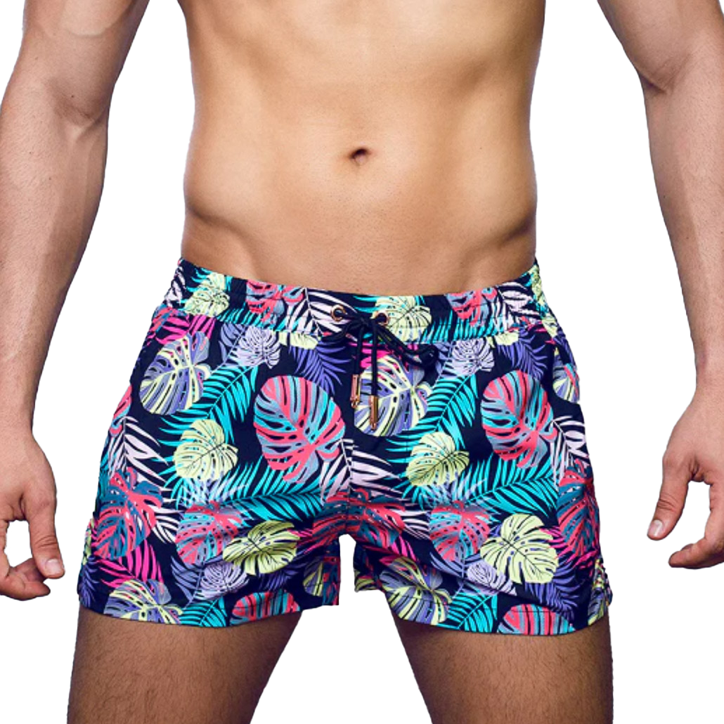 2eros - S50 Print Swimshort - Monstera Black
