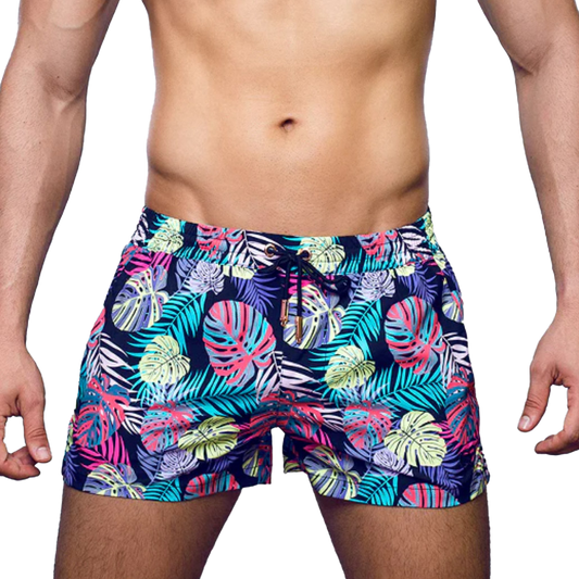 2eros - S50 Print Swimshort - Monstera Black