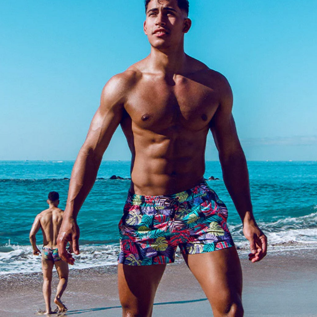 2eros - S50 Print Swimshort - Monstera Black