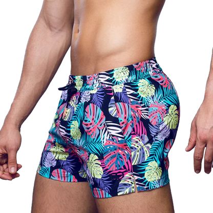 2eros - S50 Print Swimshort - Monstera Black
