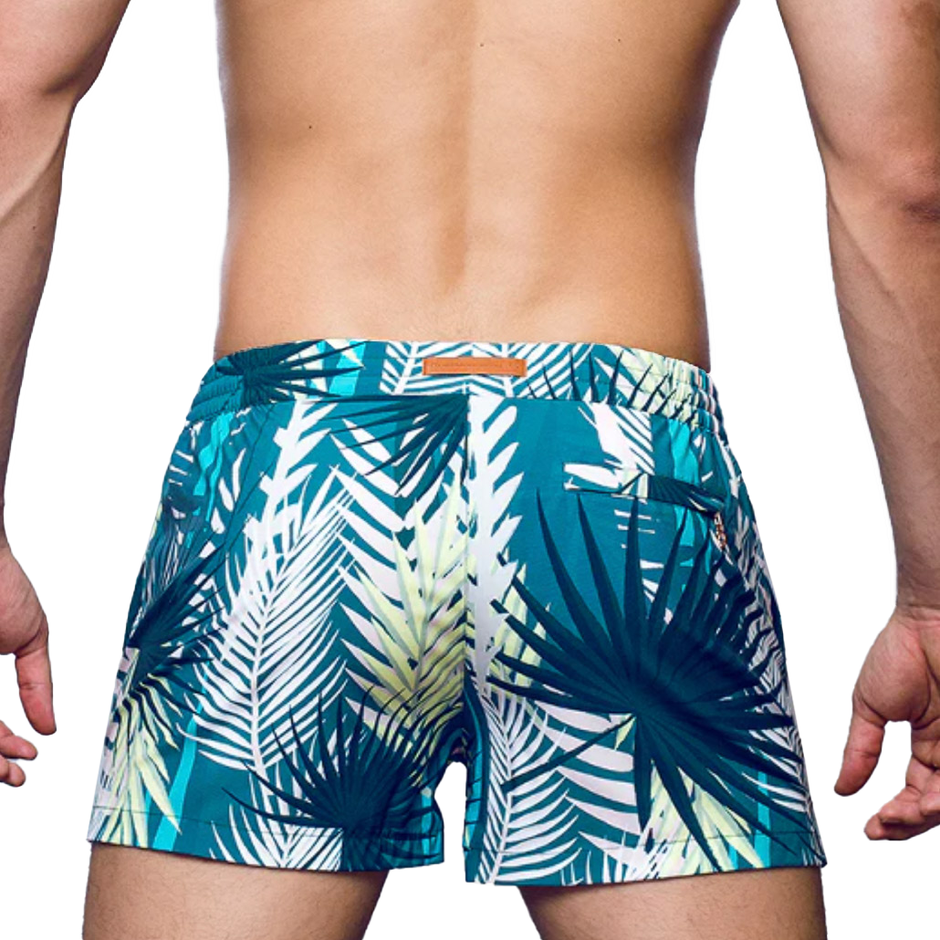 2eros - S50 Print Swimshort - Feuille Green