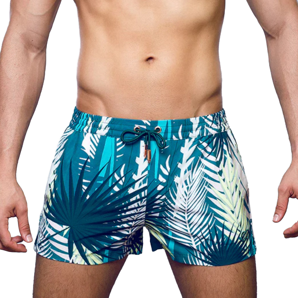 2eros - S50 Print Swimshort - Feuille Green