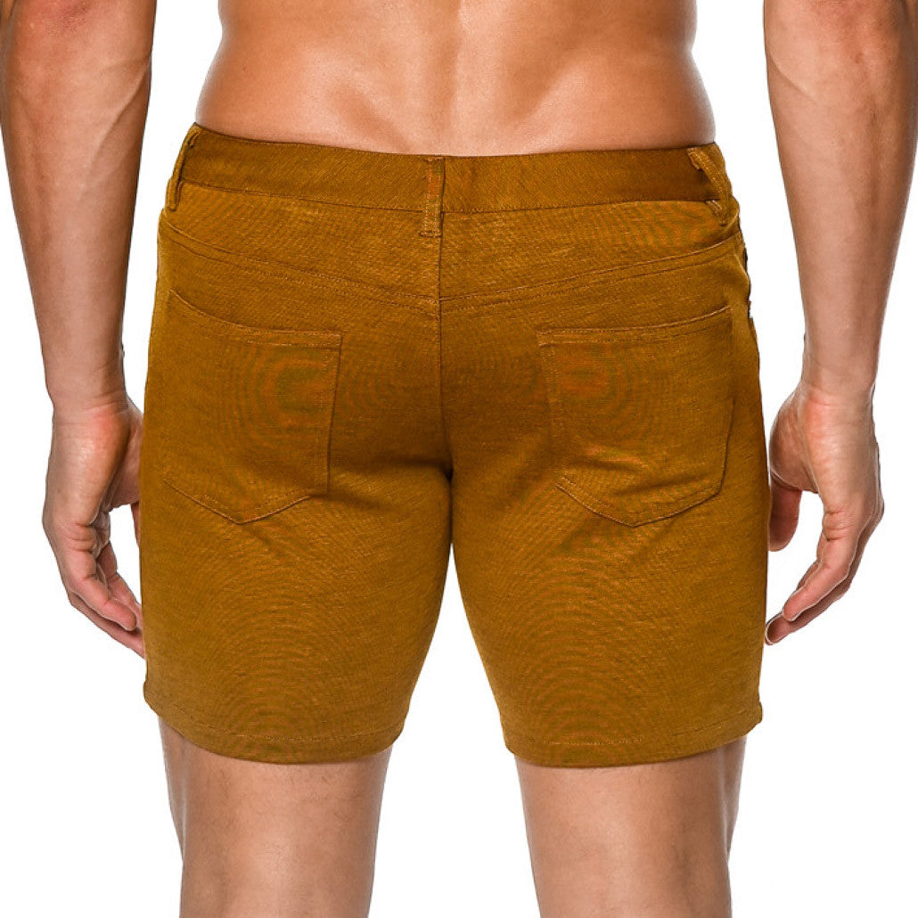 St33le - 5" Stretch Knit Shorts - Butterscotch