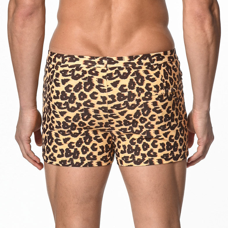 St33le - Coast Swim Trunk - Honey/Brown/Leopard