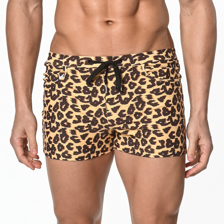 St33le - Coast Swim Trunk - Honey/Brown/Leopard