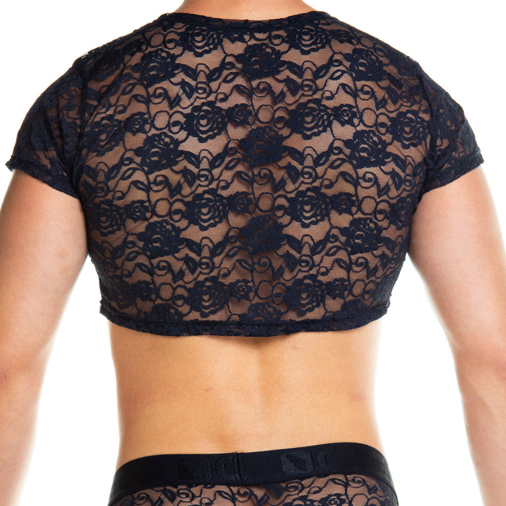 GIGO - Redemotion Lace Crop Top - Black