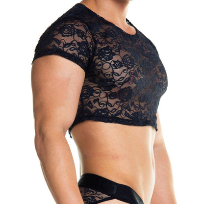 GIGO - Redemotion Lace Crop Top - Black