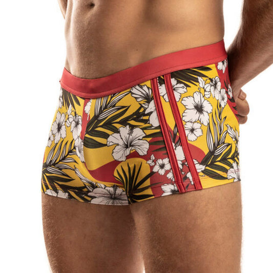 Jack Adams - Bali Swim Trunk - Hibiscus Palm/Red