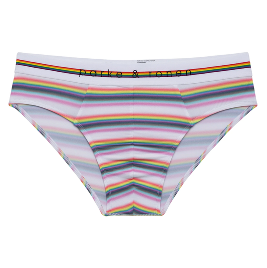 Parke & Ronan - Pride Prism Stripe Brief - White