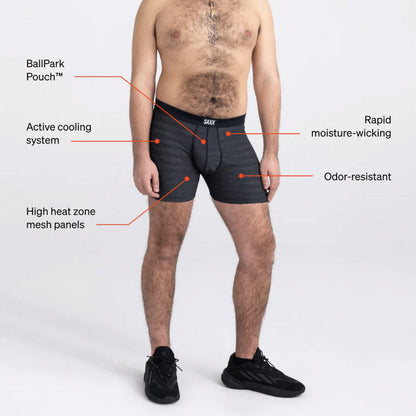 SAXX - DropTemp Cooling Mesh Boxer Brief - Granada Sky Heather