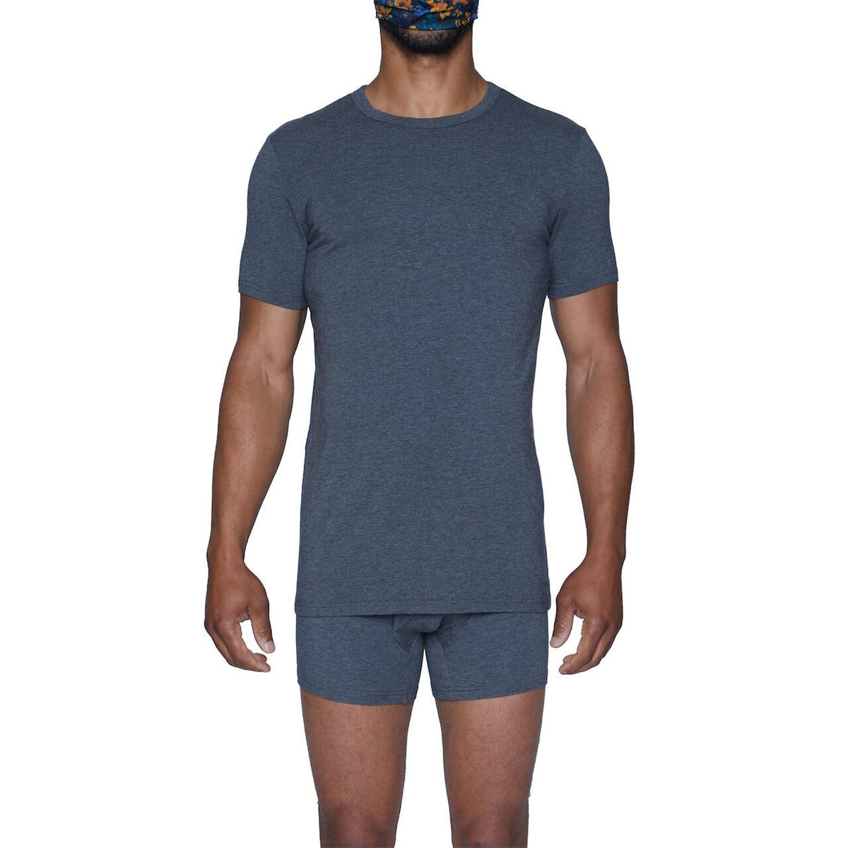 Wood Classic Modal Crew - Charcoal Heather