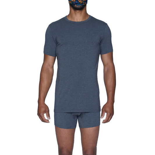 Wood Classic Modal Crew - Charcoal Heather