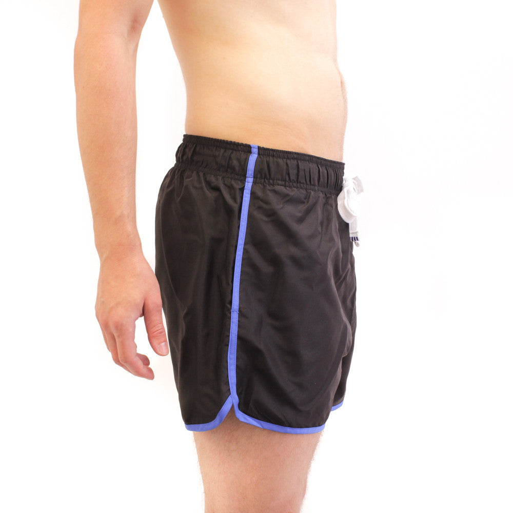Evolve Black Piped Swim Shorts