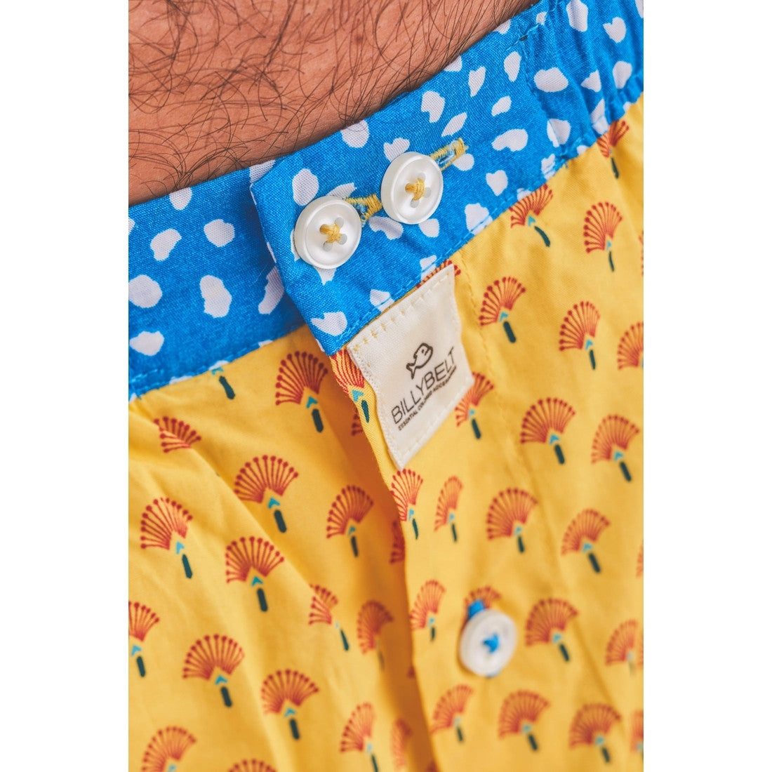 Billybelt Organic Boxer - Yellow Peacock