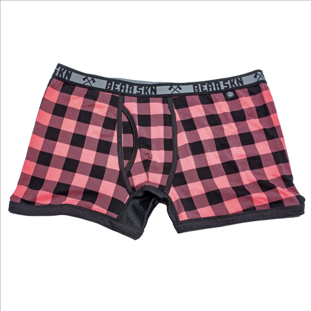 BEAR SKN - Bamboo Boxer Brief - Bearbie Pink Backwoods
