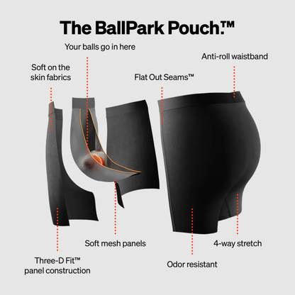 SAXX - DropTemp Cooling Mesh Boxer Brief - Black Heather